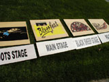 Signs for the BluesFest